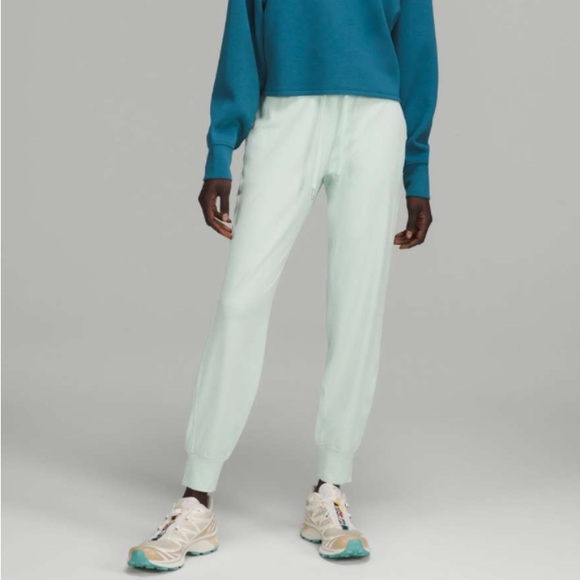LESET Lori Mint Light Green Brushed Stretch Jersey Jogger Track  Pants, Large - Picture 1 of 11